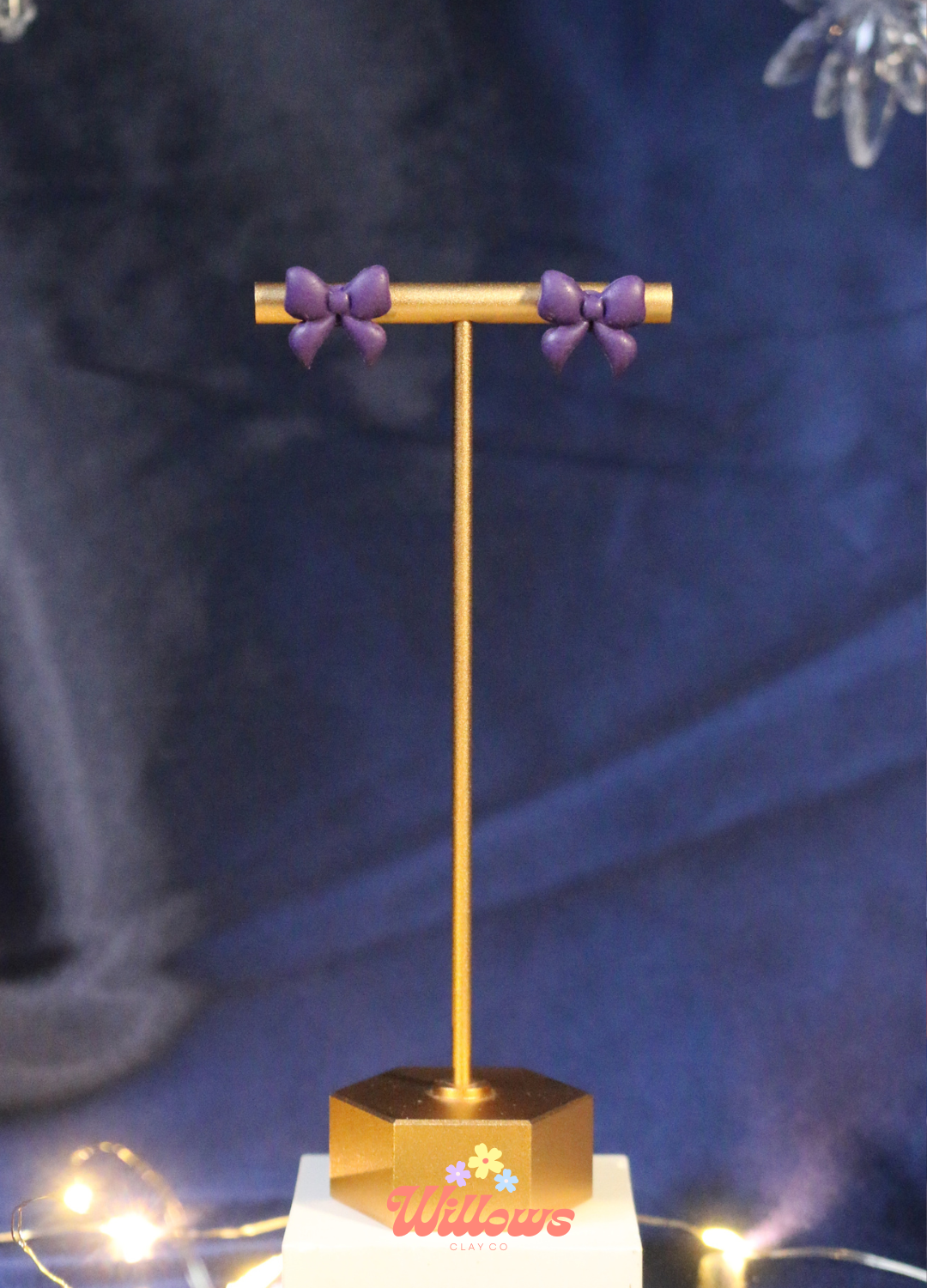 Ribbon Stud (Purple)