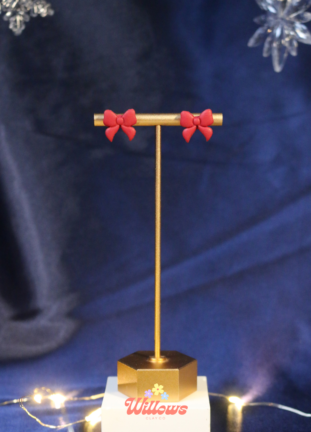 Ribbon Stud (Red)