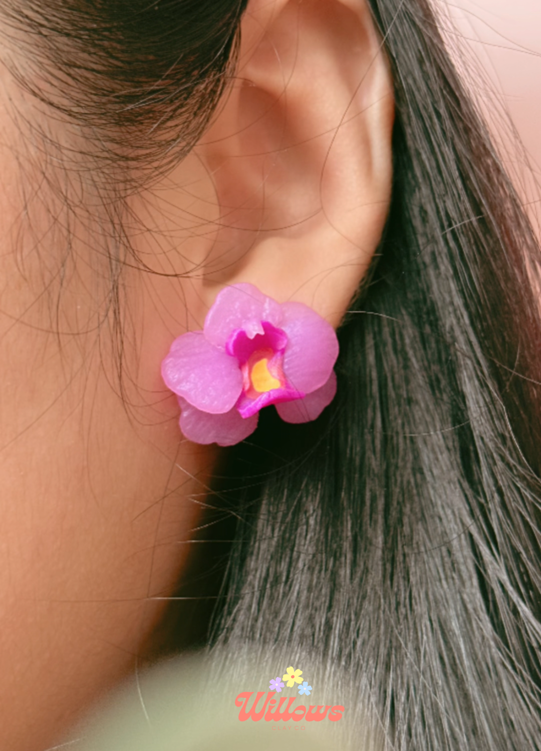 Orchid Studs (Purple)
