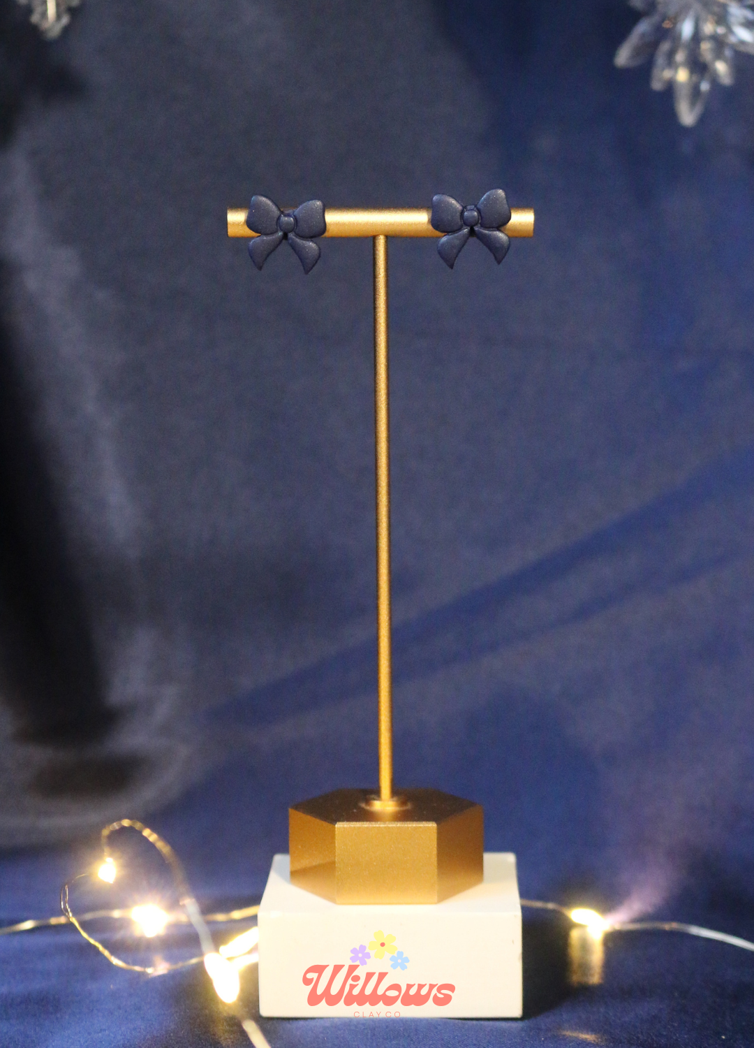 Ribbon Stud (Blue)