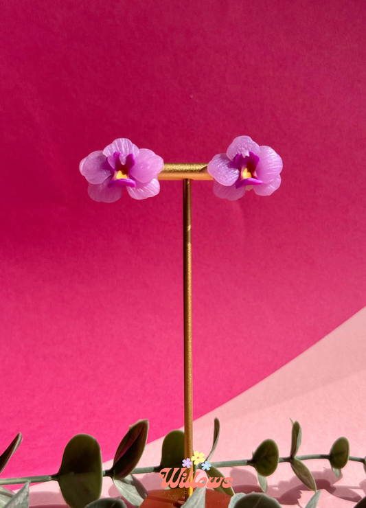 Orchid Studs (Purple)