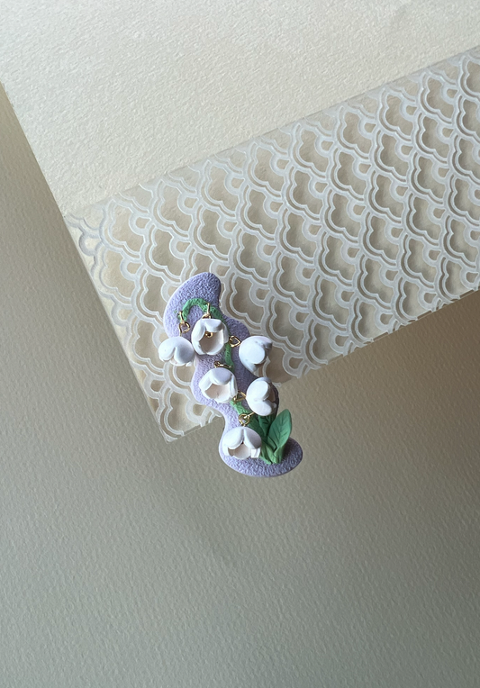 Lily of the Valley Barrette Hair Clip (Lilac)